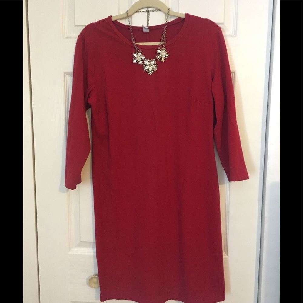Long Sleeve Ponte Sheth Dress